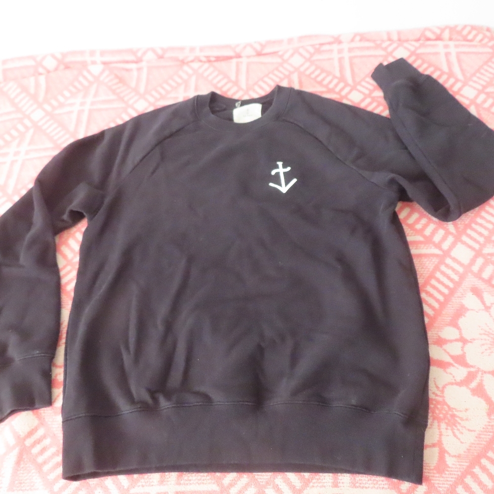 La Paz Men’s Sweatshirt Sz M Black 100% Cotton Fleece Portugal